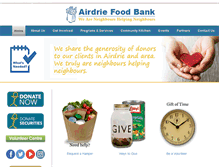 Tablet Screenshot of airdriefoodbank.com